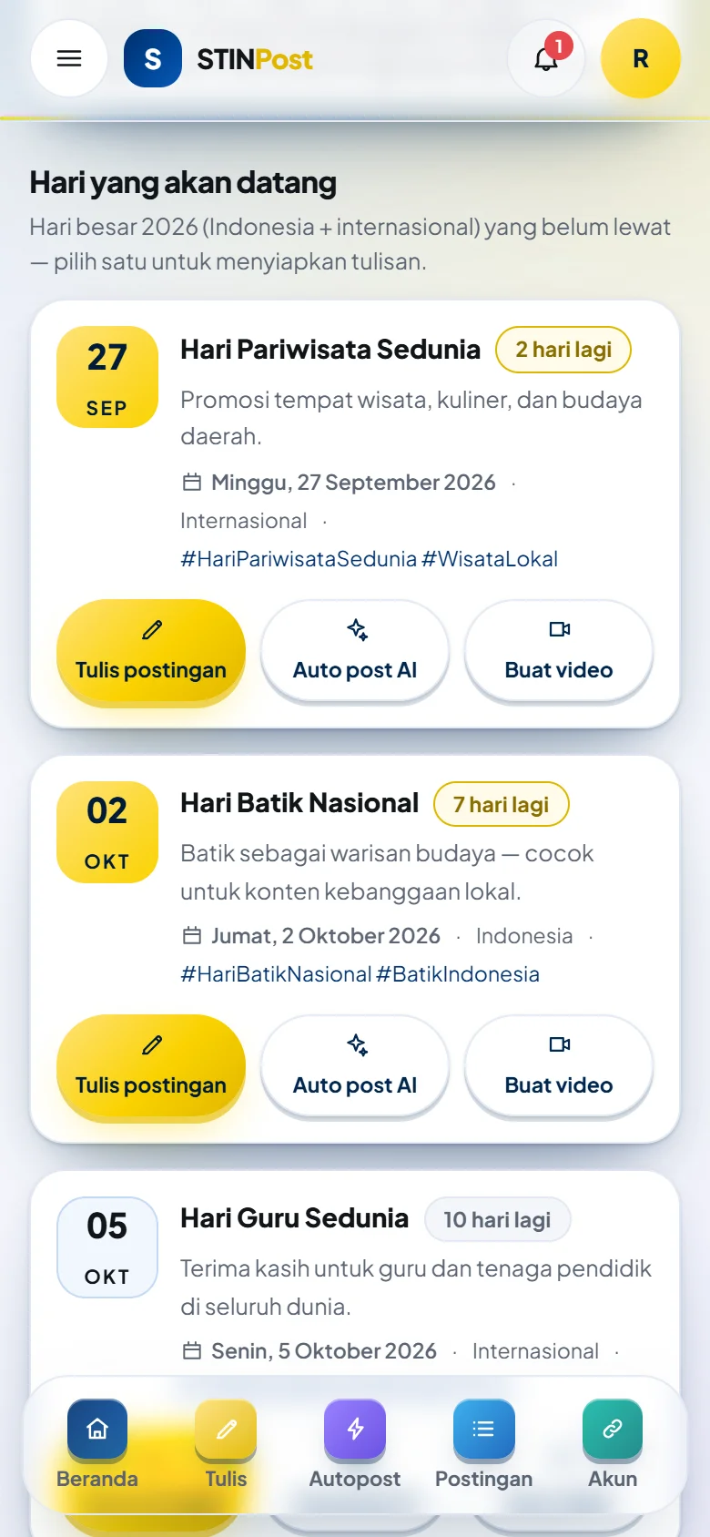 Tren Indonesia di ponsel